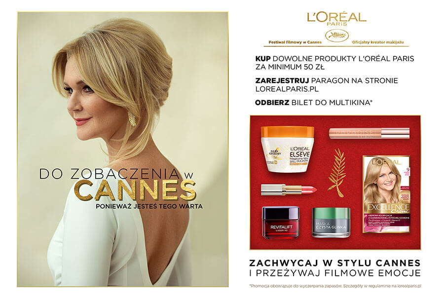 Key visual dla akcji Cannes dla L'Oreal